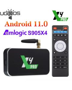 Ugoos X4 Pro Smart TV Box Android 11 4GB 32GB DDR4 Amlogic S905X4 WiFi BT4.0 1000M 4K Set Top Box